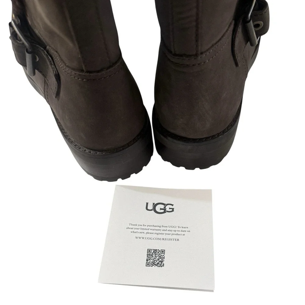 UGG NIELS II WATER RESISTAN WOMEN BOOTS LEATHER Stout Brown US 9.5